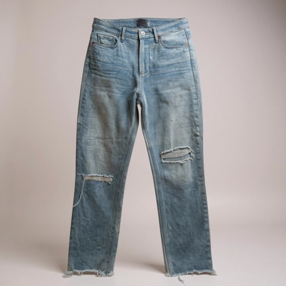 Paige Hoxton High Rise Slim Distressed Crop Jeans